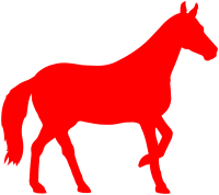 Red horse 2026 year PNG