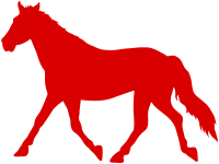 Red horse 2026 year PNG