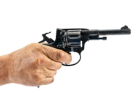 Revolver in hand PNG