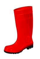 Rubber boots PNG red
