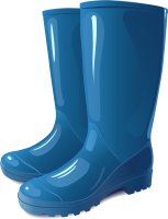 blue rubber boots PNG