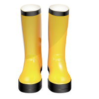 Rubber boots PNG yellow