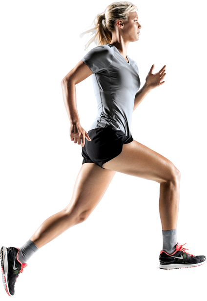 Running woman PNG image