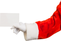 Santa Claus hand with paper PNG