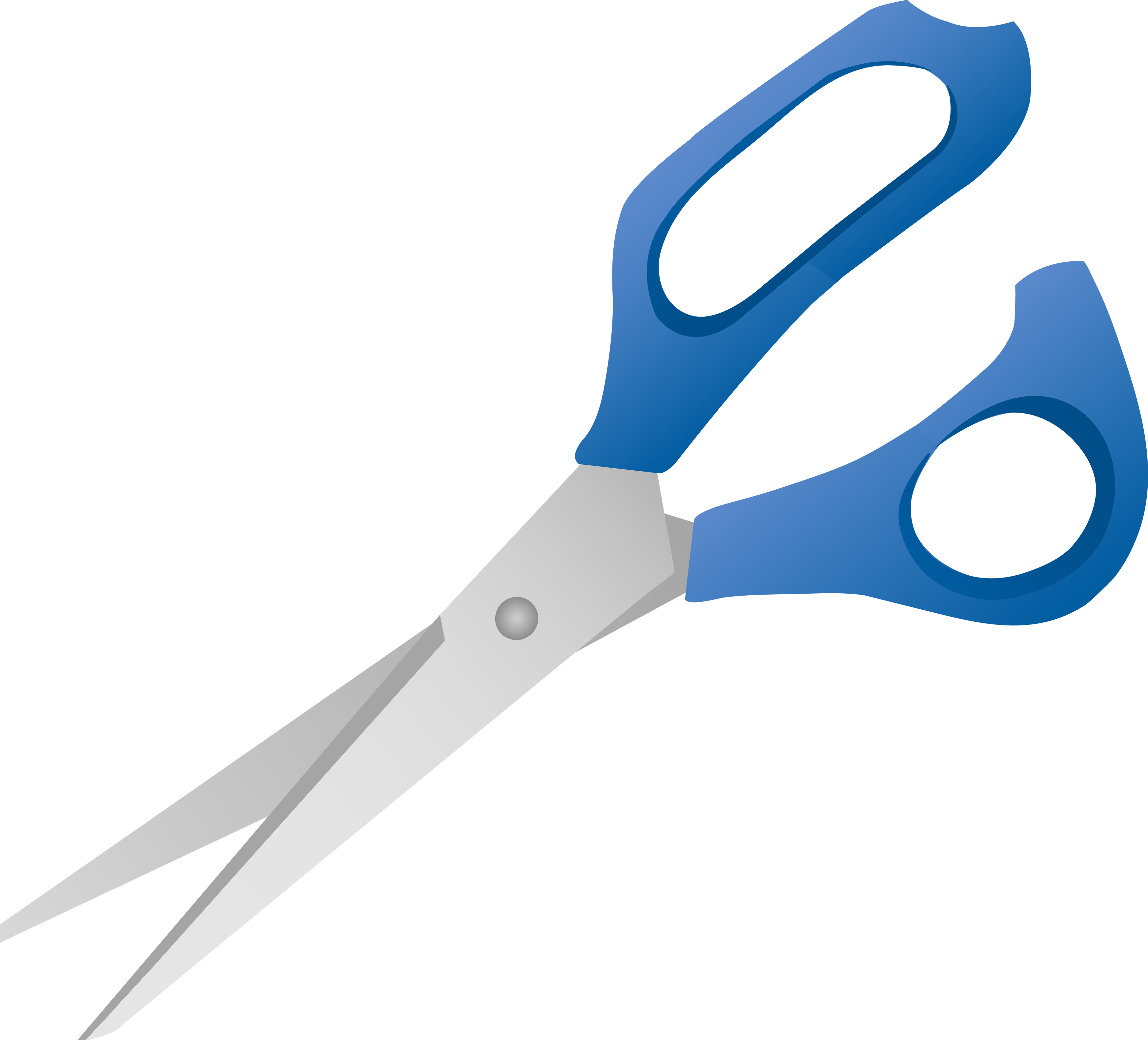 Blue scissors PNG image download