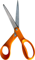 Оранжевые ножницы PNG фото