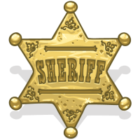 Шериф значок PNG
