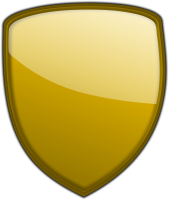 gold shield PNG image, free picture download