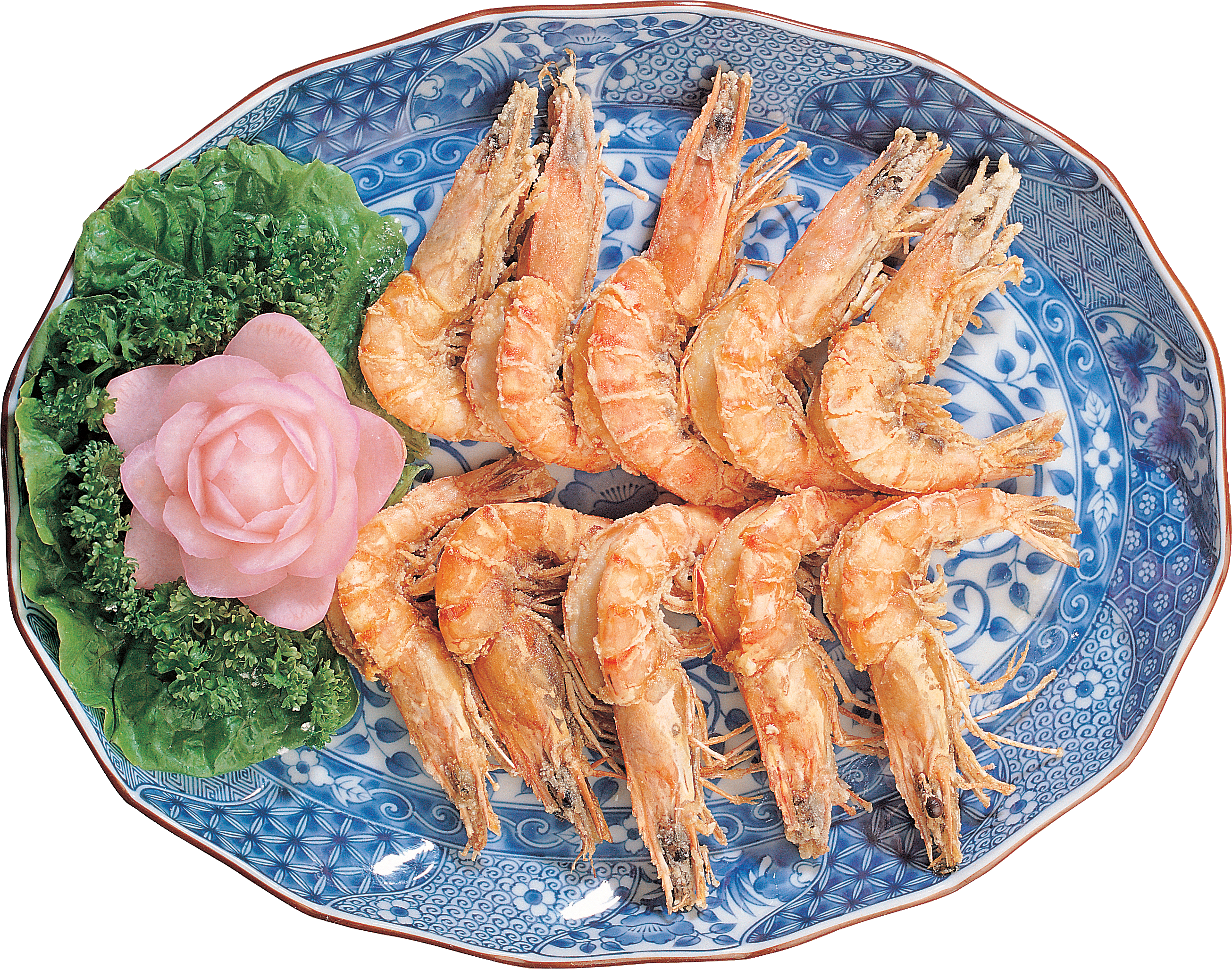 Shrimps plate PNG image