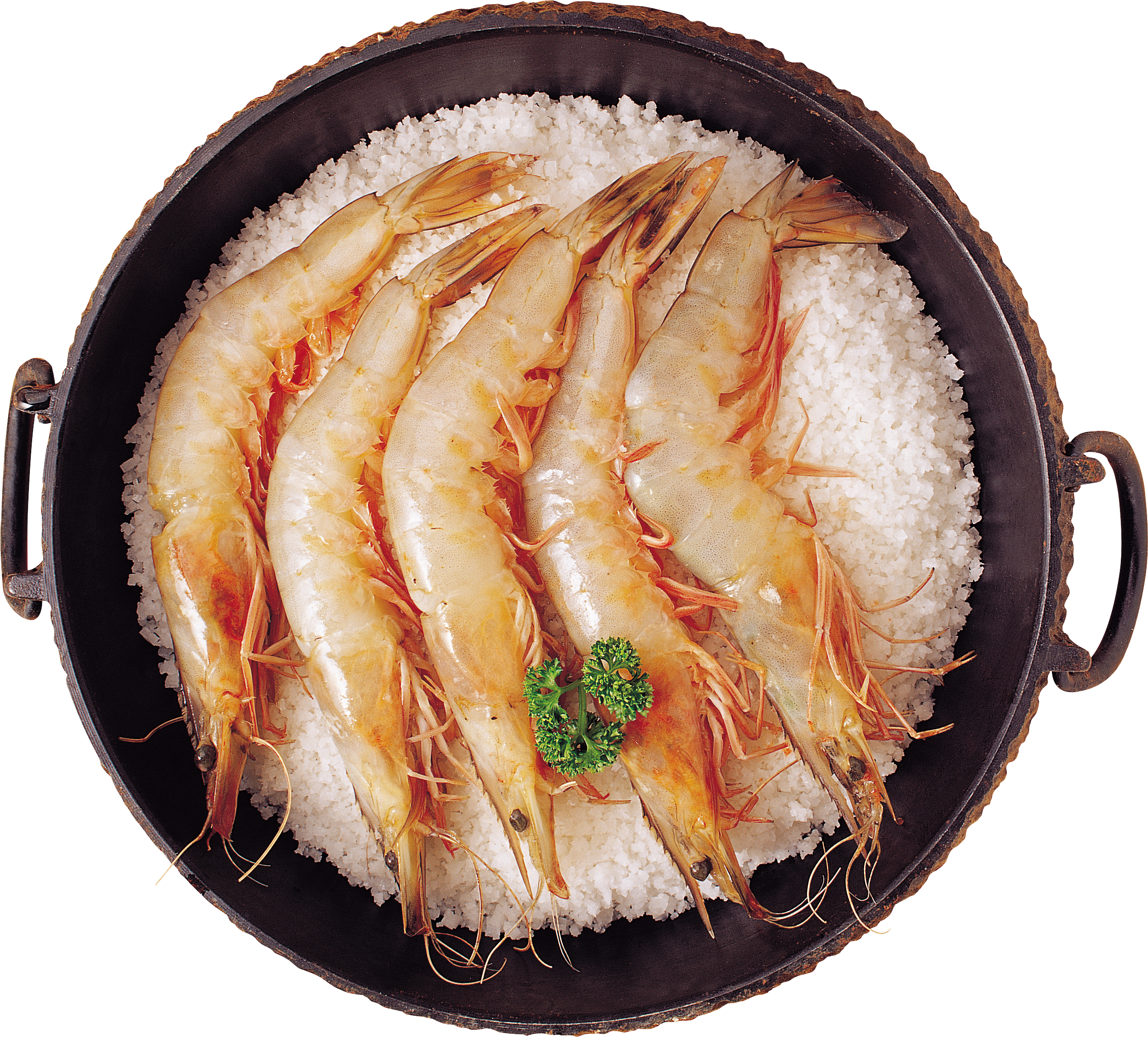 Shrimps pan PNG image