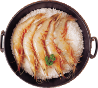 Shrimps pan PNG image