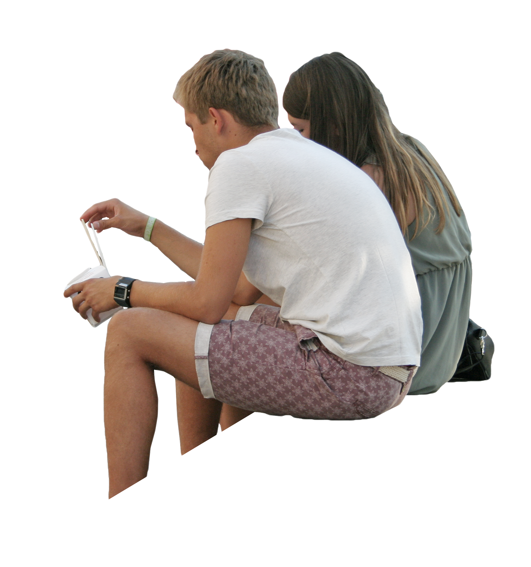 Sitting people PNG