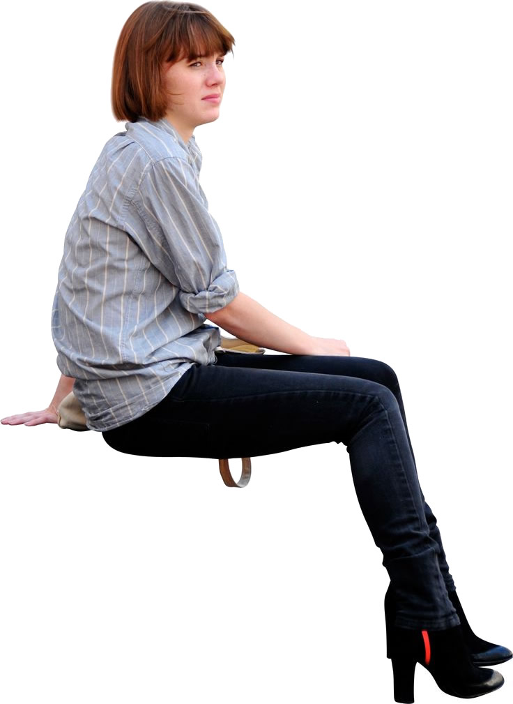 Sitting woman PNG