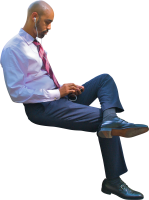 Sitting businessman PNG