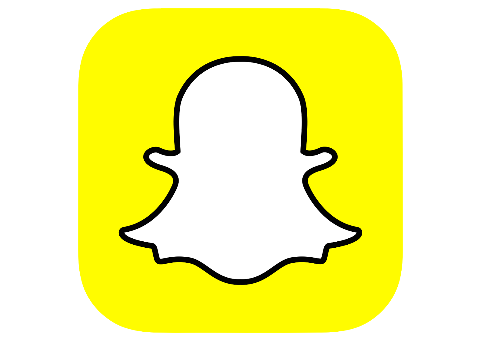 Snapchat logo PNG transparent image download, size 1600x1136px