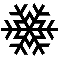 Snowflake silhouette PNG image
