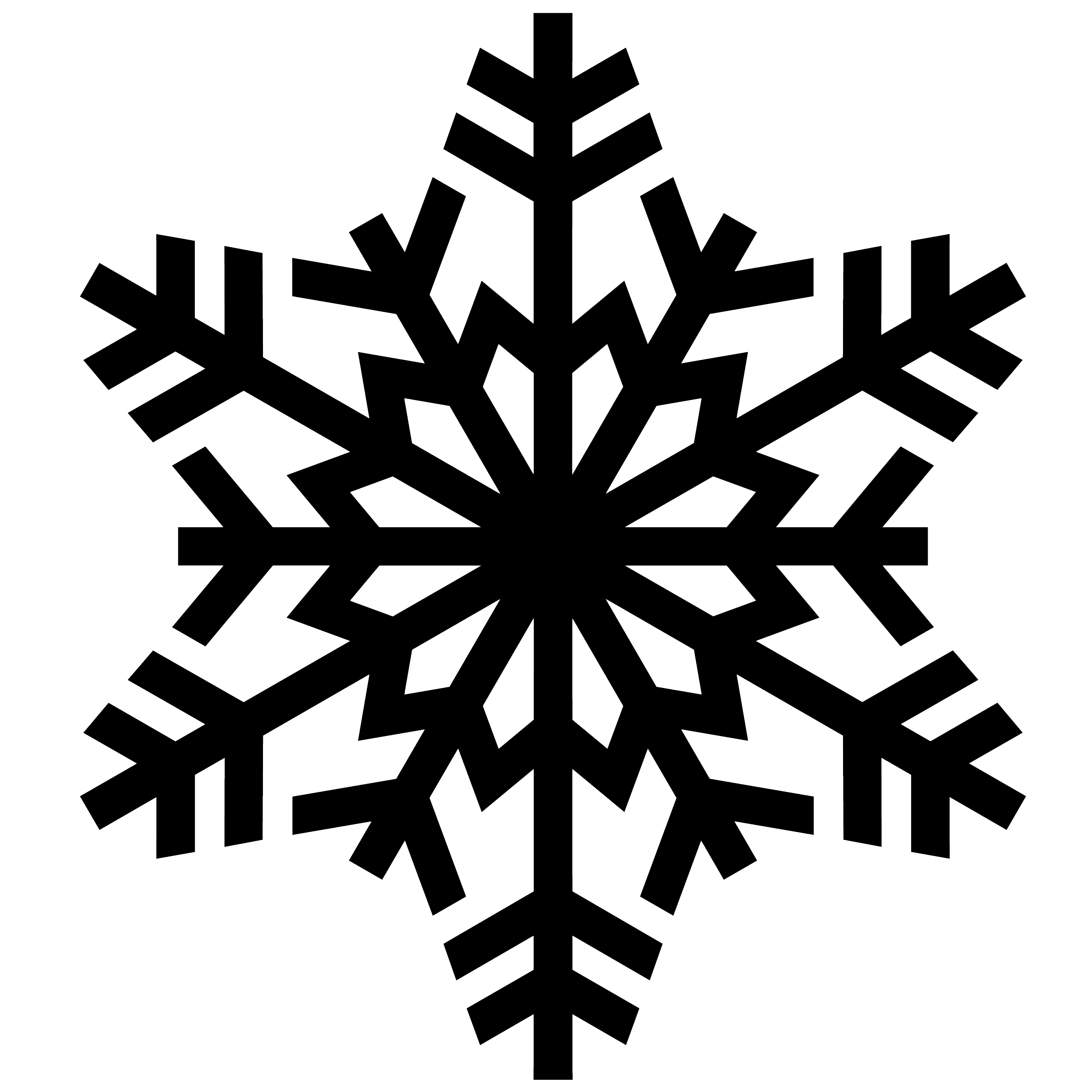 White snowflake PNG image transparent image download, size: 300x287px