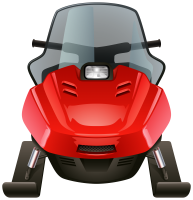 Snowmobile PNG red