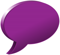 purple speech balloon PNG