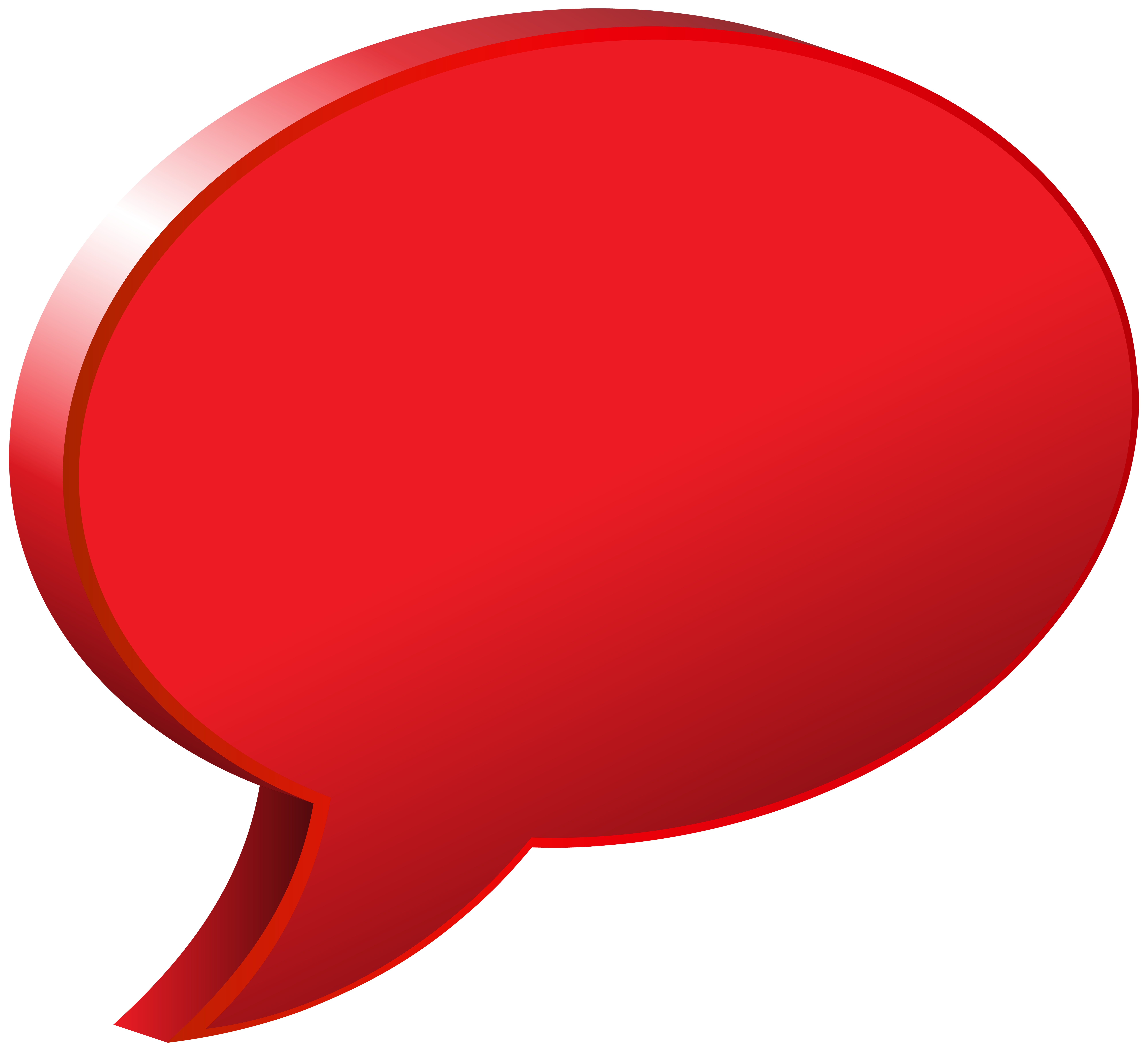 Speech red balloon PNG