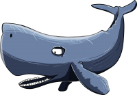 Sperm whale PNG drawing