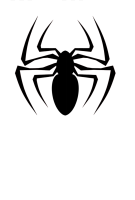 Black spider siluet logo PNG image