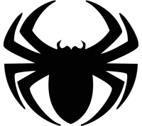 Черный силуэт паука PNG фото