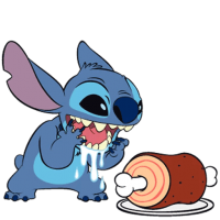 Stitch eating PNG