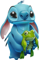 Stitch with frog PNG