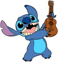 Stitch with guitar PNG