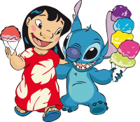 Stitch with Lilo PNG