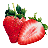 Strawberry cut PNG image