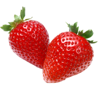 two strawberries PNG