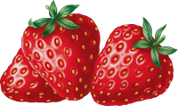 Strawberries PNG image with transparent background