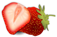 Strawberry cut PNG