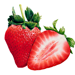 Strawberry cut PNG image