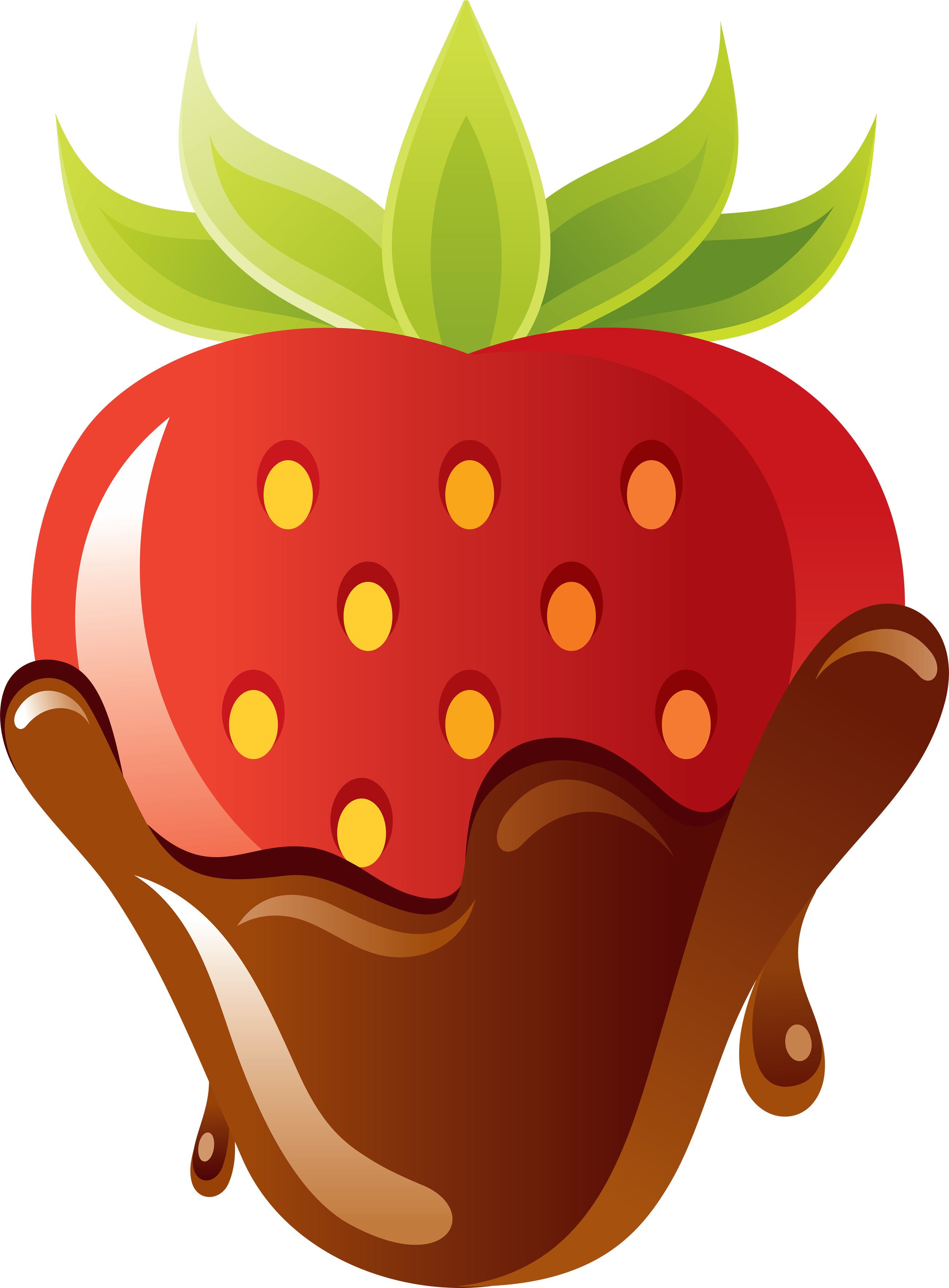 Strawberry with chocolate PNG