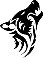 Tattoo wolf PNG image
