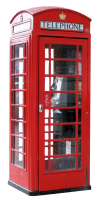 Cabina telefónica roja PNG
