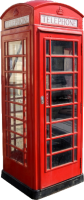 Cabina telefónica roja PNG