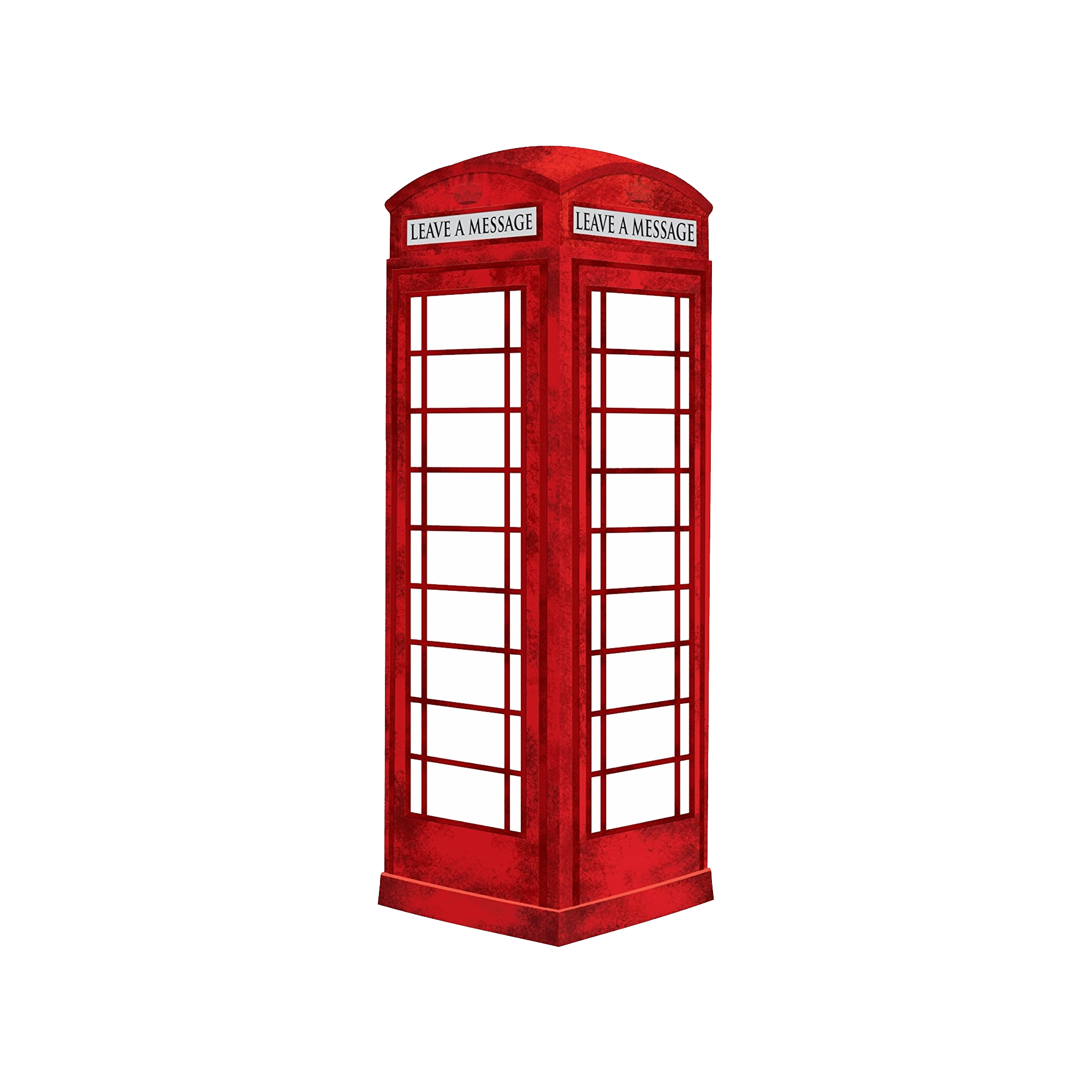 Red telephone box PNG