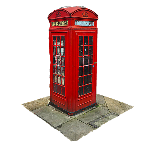Red telephone box PNG
