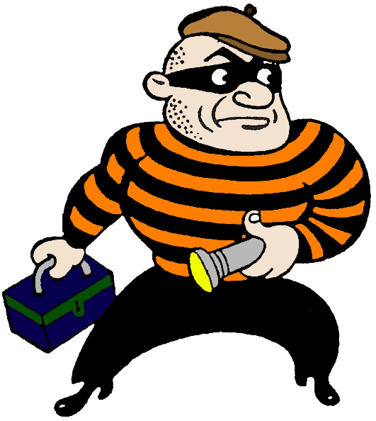 thief clipart black and white