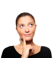 Thinking woman PNG