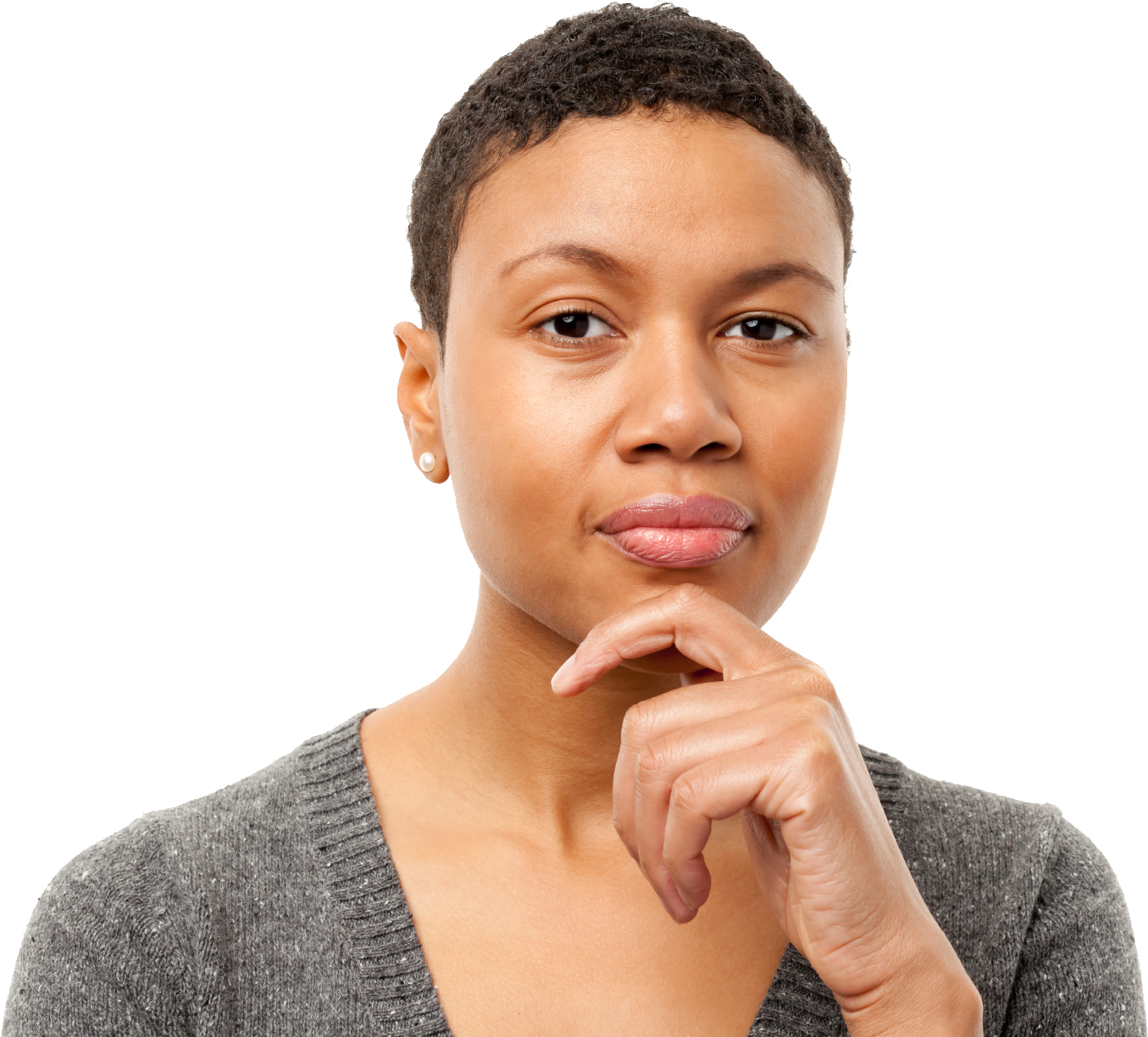 Thinking woman PNG