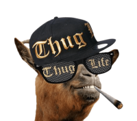 Thug life goat PNG