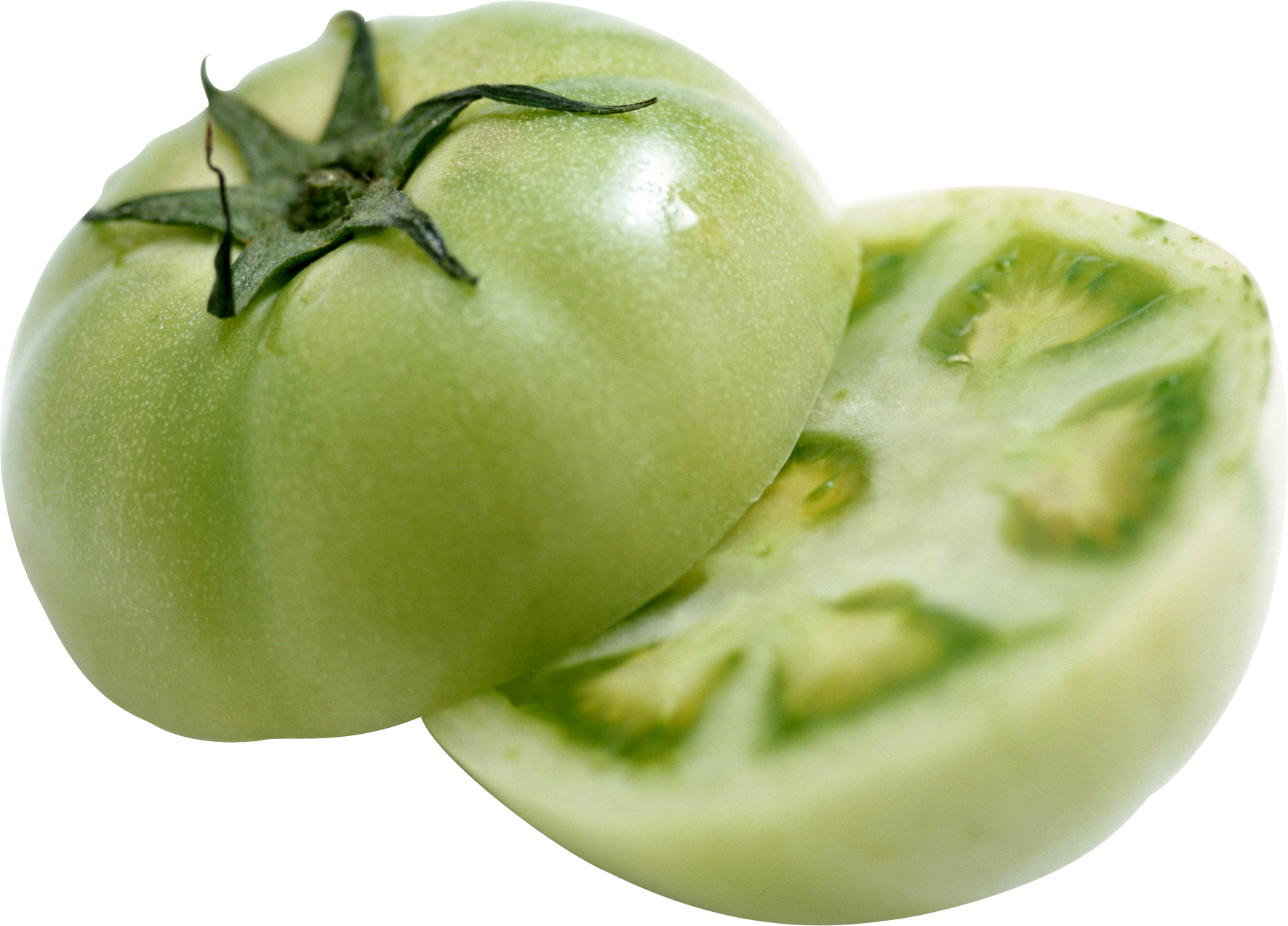 Green cutted tomato PNG