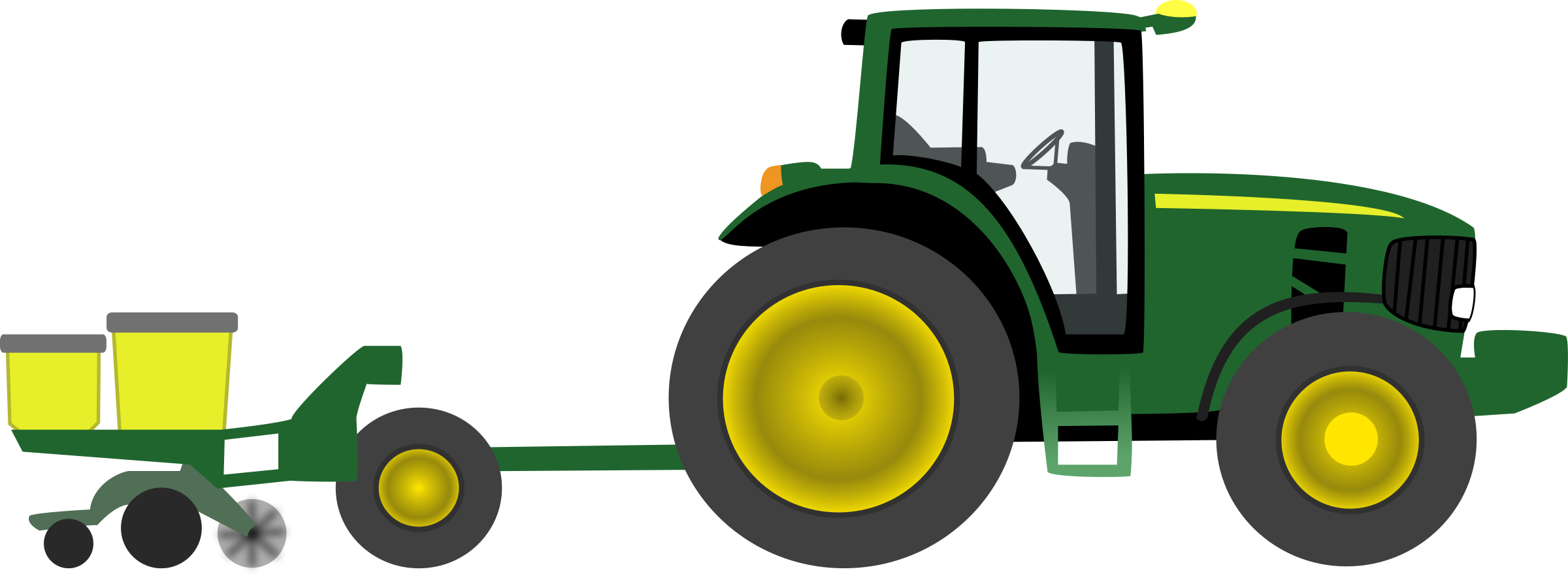 Tractor PNG transparent image download, size: 2400x886px