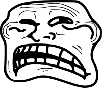 Trollface PNG transparent image download, size: 1060x984px