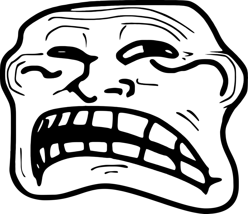 Trollface PNG transparent image download, size: 4005x3298px